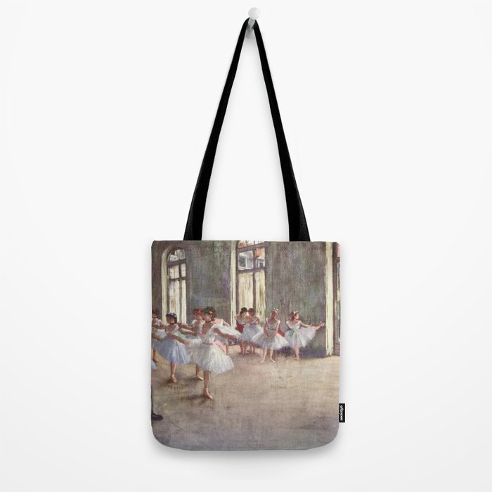 Ballet Rehearsal 1873 By Edgar Degas Reproduction by the Famous French Painter Dance Class Scene Tote Bag Gallery Image 2