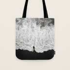 Surfer and Shore - Aerial Ocean Fine Art Print Tote Bag Gallery Image 1