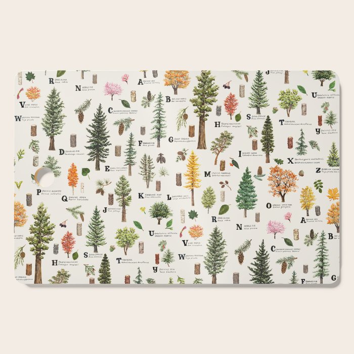 Trees of the Pacific Northwest Cutting Board Gallery Image 1