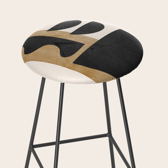Modern Abstract Minimal Shapes 218 Stool Gallery Image 2