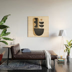Modern Abstract Minimal Shapes 218 Wood Wall Art Gallery Image 2