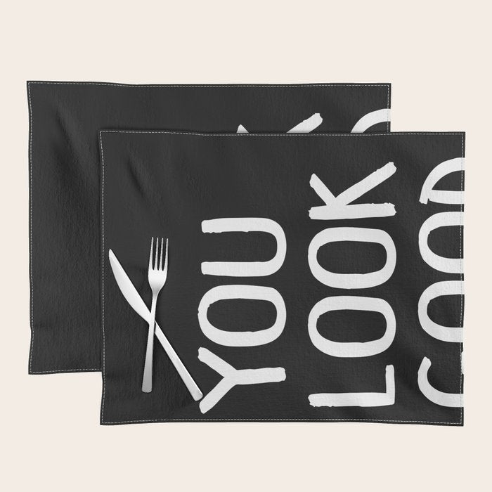 You Look Good Bathroom Art Placemat Gallery Image 1