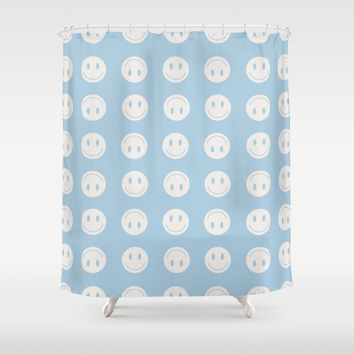 Happy Thoughts Baby Blue Shower Curtain Gallery Image 1
