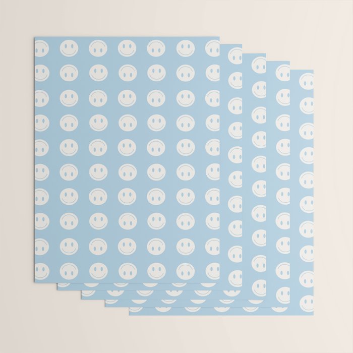 Happy Thoughts Baby Blue Wrapping Paper Gallery Image 3