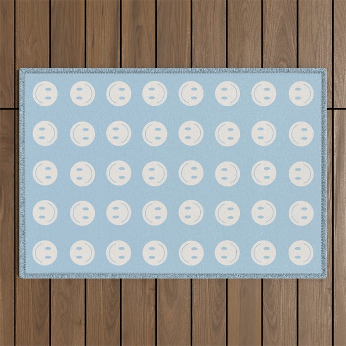 Happy Thoughts Baby Blue Outdoor Rug Gallery Image 1