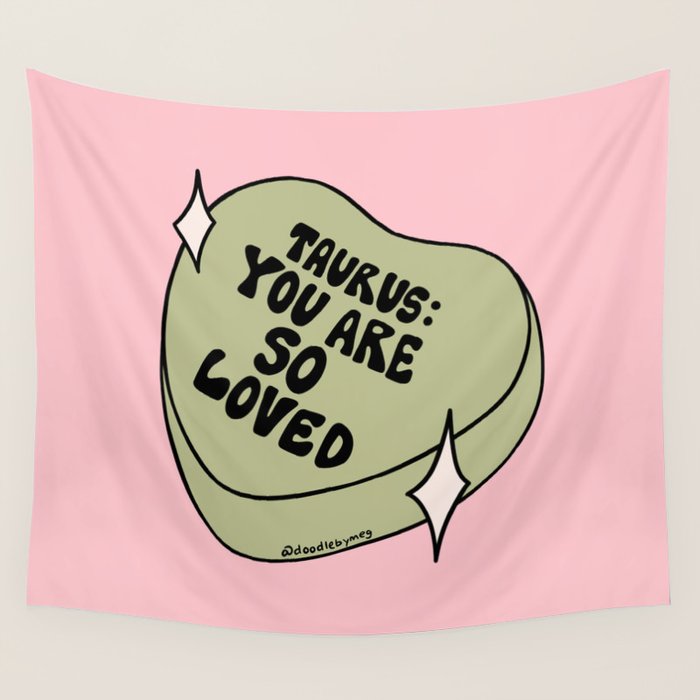 Taurus Conversation Heart Wall Tapestry Gallery Image 4
