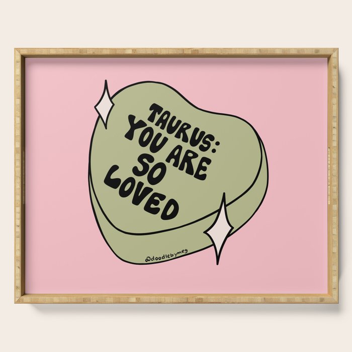 Taurus Conversation Heart Serving Tray Gallery Image 1