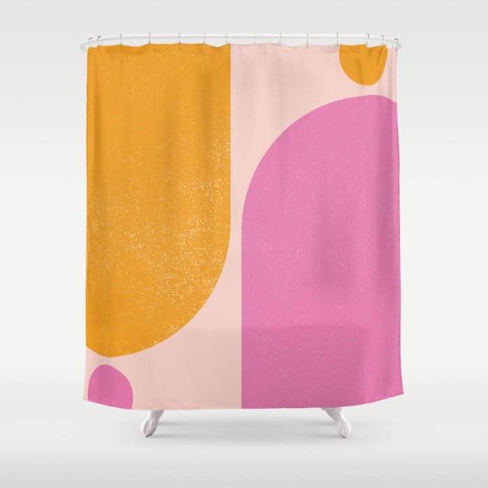 Arches in Peachy Orange and Pink - Summertime Shower Curtain Gallery Image 1
