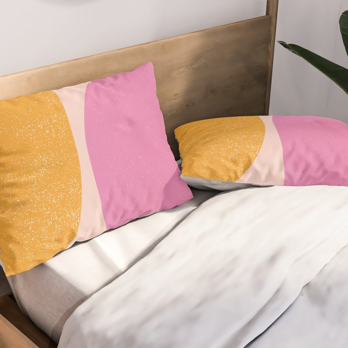 Arches in Peachy Orange and Pink - Summertime Pillow Sham Gallery Image 2