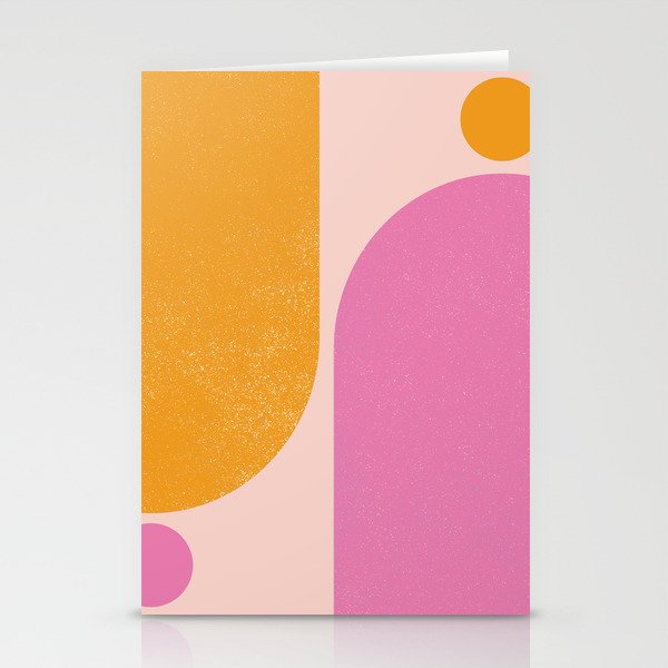 Arches in Peachy Orange and Pink - Summertime Stationery Card Gallery Image 1