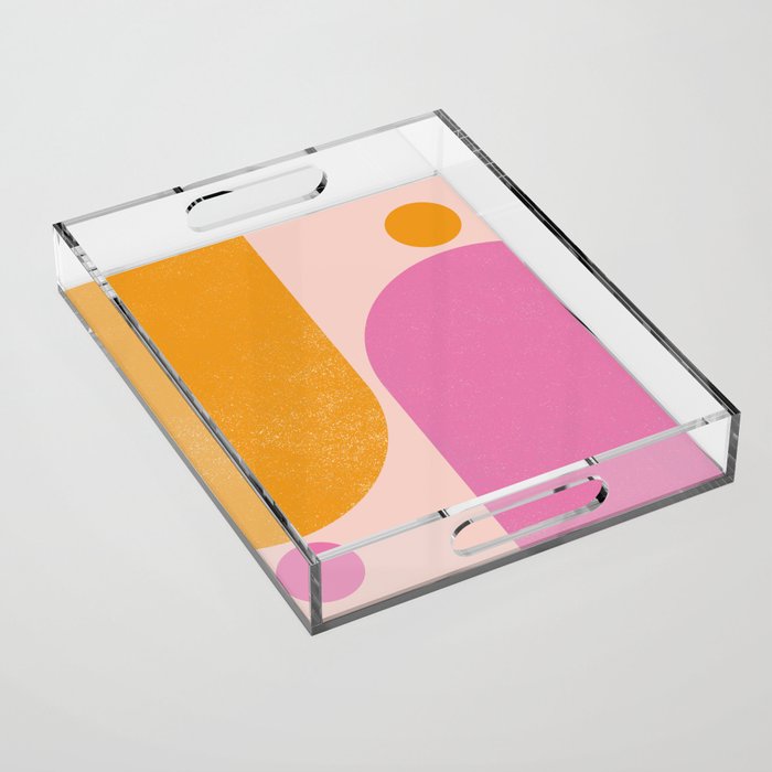 Arches in Peachy Orange and Pink - Summertime Acrylic Tray Gallery Image 1