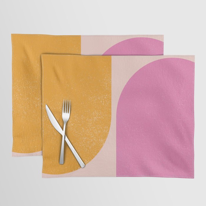 Arches in Peachy Orange and Pink - Summertime Placemat Gallery Image 1
