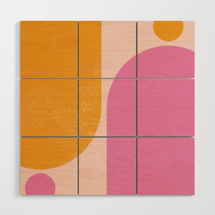 Arches in Peachy Orange and Pink - Summertime Wood Wall Art Gallery Image 1