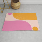Arches in Peachy Orange and Pink - Summertime Rug Gallery Image 1