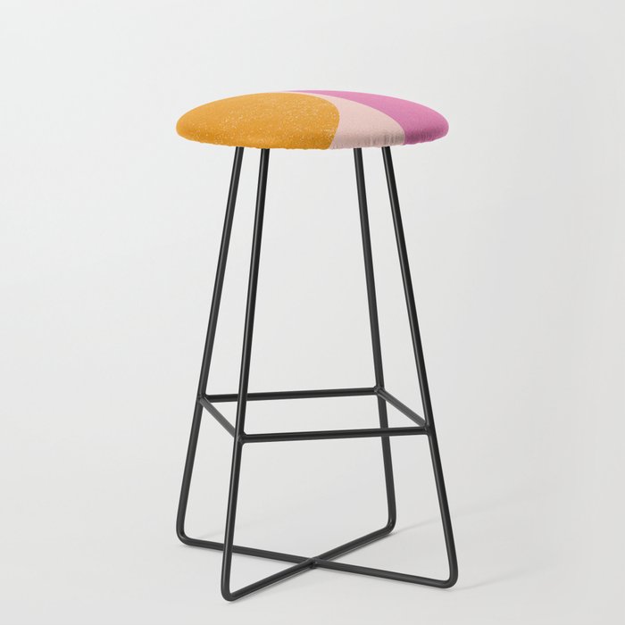Arches in Peachy Orange and Pink - Summertime Stool Gallery Image 1