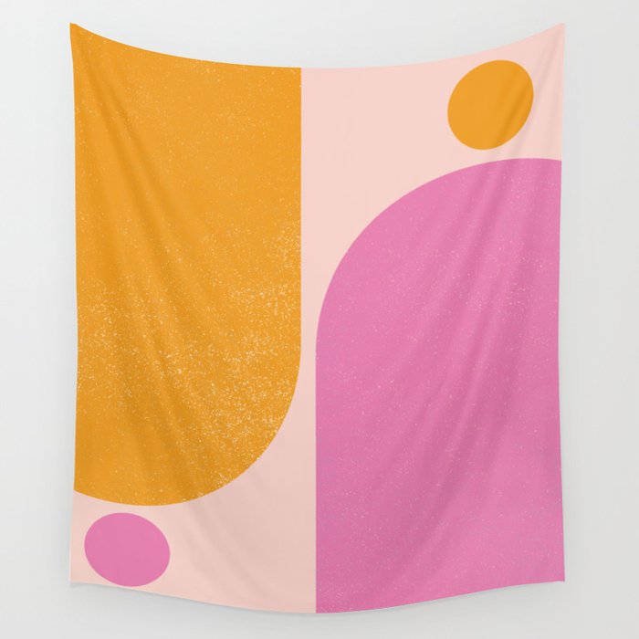 Arches in Peachy Orange and Pink - Summertime Wall Tapestry Gallery Image 4