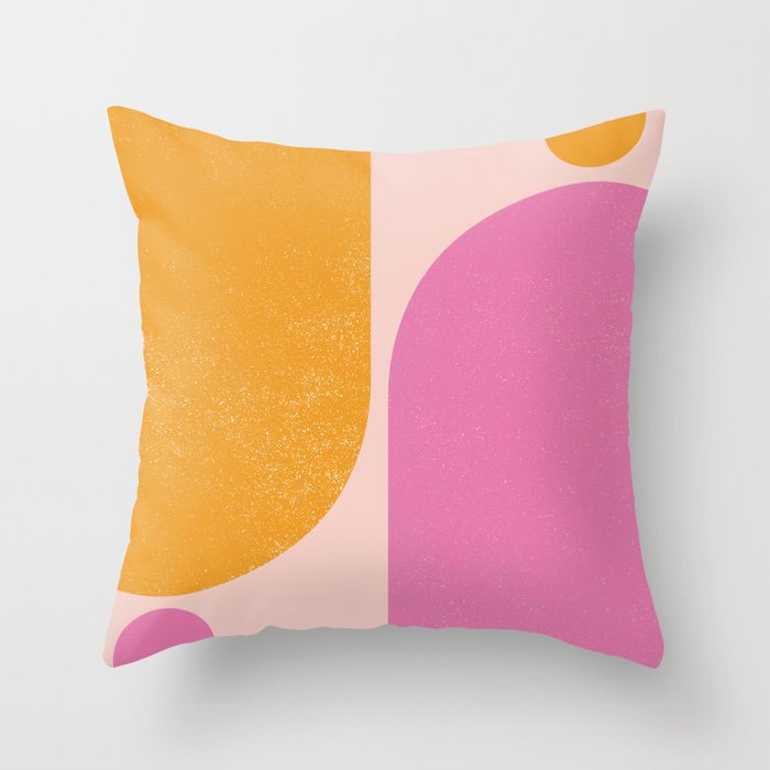 Arches in Peachy Orange and Pink - Summertime Throw Pillow Gallery Image 6