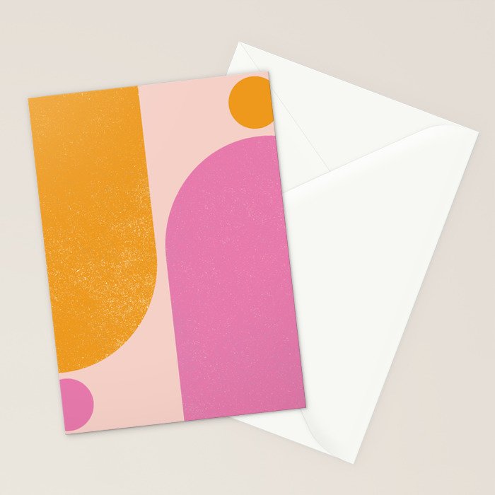 Arches in Peachy Orange and Pink - Summertime Stationery Card Gallery Image 2