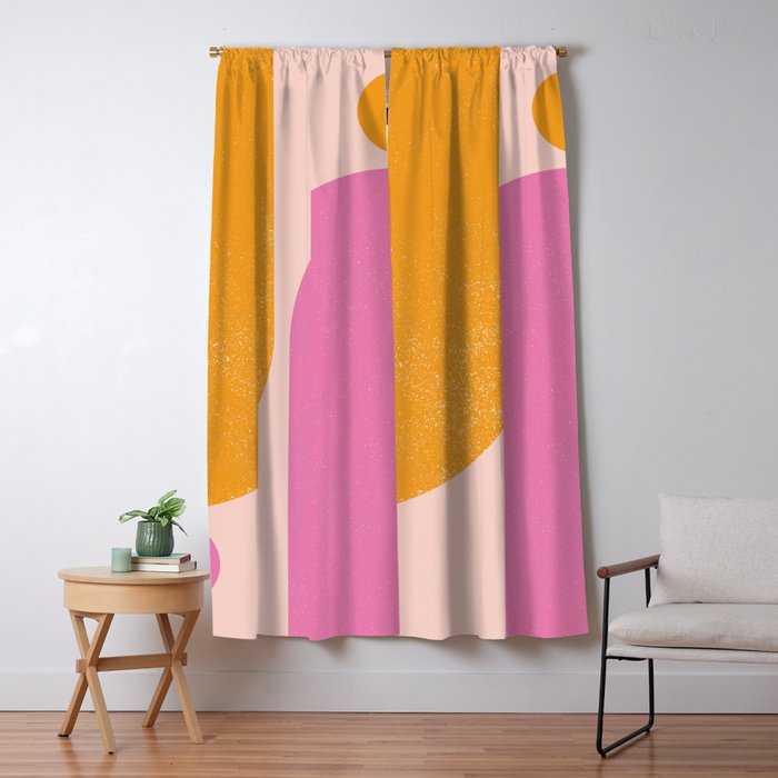 Arches in Peachy Orange and Pink - Summertime Window Curtain Gallery Image 5