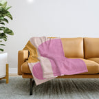 Arches in Peachy Orange and Pink - Summertime Throw Blanket Gallery Image 1