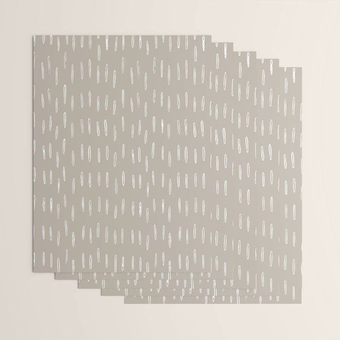Boho Prints, Raindrops, Beige, Minimalism, Abstract Art Wrapping Paper Gallery Image 3