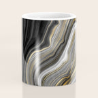 Black & Gold Agate Stone Coffee Mug Gallery Image 4