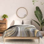 Black & Gold Agate Stone Comforter Gallery Image 3