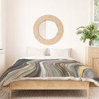 Black & Gold Agate Stone Duvet Cover Gallery Image 3