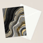 Black & Gold Agate Stone Stationery Card Gallery Image 2