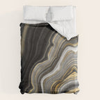 Black & Gold Agate Stone Comforter Gallery Image 6