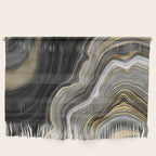 Black & Gold Agate Stone Wall Hanging Gallery Image 1