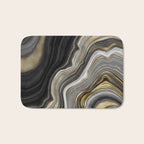 Black & Gold Agate Stone Bath Mat Gallery Image 1