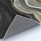 Black & Gold Agate Stone Rug Gallery Image 4