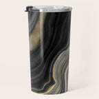 Black & Gold Agate Stone Travel Mug Gallery Image 3