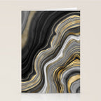 Black & Gold Agate Stone Stationery Card Gallery Image 2