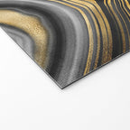 Black & Gold Agate Stone Welcome Mat Gallery Image 2