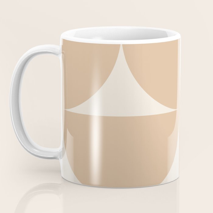 Bauhaus Mid Century Modern Geometric X Neutral Beige Coffee Mug Gallery Image 3