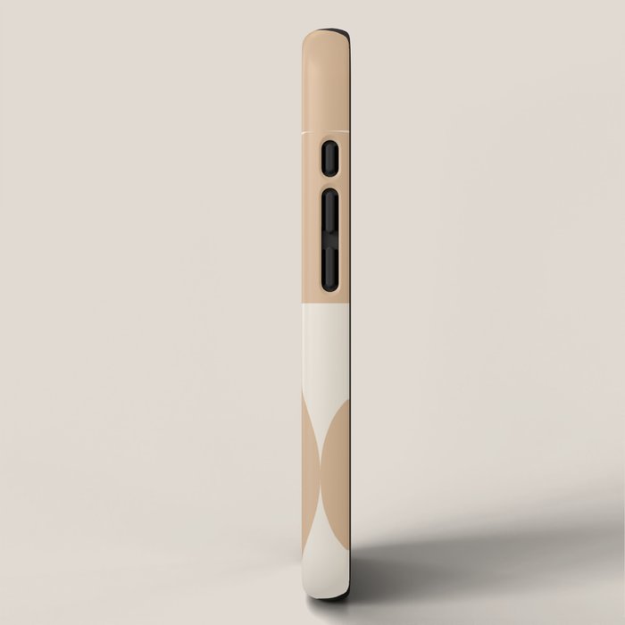 Bauhaus Mid Century Modern Geometric X Neutral Beige iPhone Case Gallery Image 2