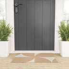 Bauhaus Mid Century Modern Geometric X Neutral Beige Welcome Mat Gallery Image 3