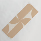 Bauhaus Mid Century Modern Geometric X Neutral Beige Yoga Mat Gallery Image 1