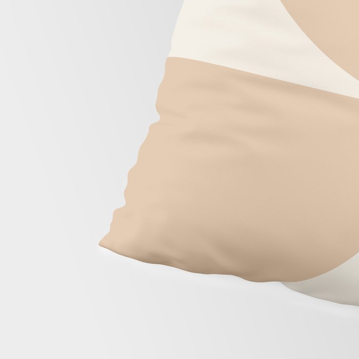 Bauhaus Mid Century Modern Geometric X Neutral Beige Pillow Sham Gallery Image 4