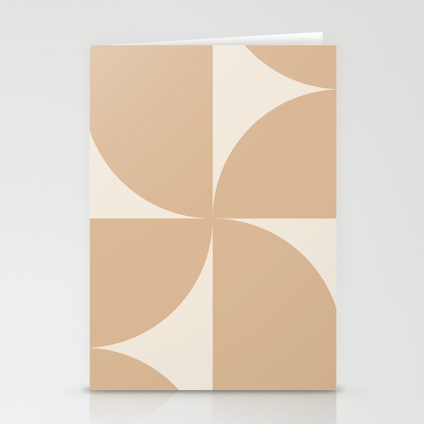 Bauhaus Mid Century Modern Geometric X Neutral Beige Stationery Card Gallery Image 2