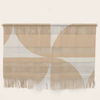 Bauhaus Mid Century Modern Geometric X Neutral Beige Wall Hanging Gallery Image 1
