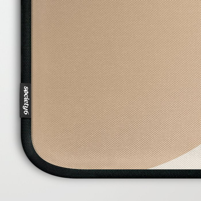 Bauhaus Mid Century Modern Geometric X Neutral Beige Laptop Sleeve Gallery Image 3