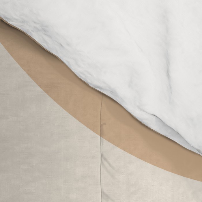 Bauhaus Mid Century Modern Geometric X Neutral Beige Comforter Gallery Image 4