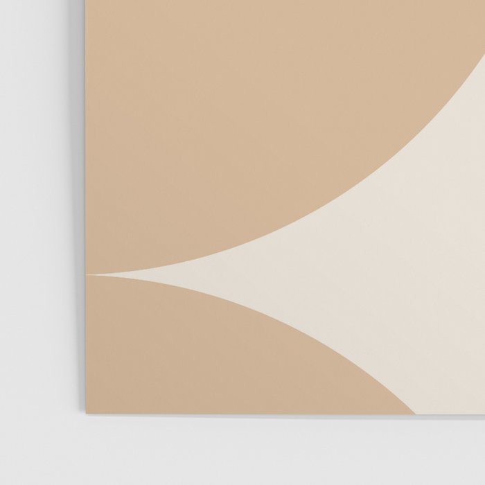 Bauhaus Mid Century Modern Geometric X Neutral Beige Poster Gallery Image 3