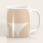 Bauhaus Mid Century Modern Geometric X Neutral Beige Coffee Mug Gallery Image 1