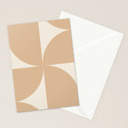 Bauhaus Mid Century Modern Geometric X Neutral Beige Stationery Card Gallery Image 2