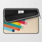 Retro Mid Century Beams | Bauhaus Geometric Pattern Laptop Sleeve Gallery Image 2