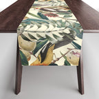 Floral and Birds Vintage Garden Table Runner Gallery Image 1